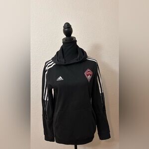 Adidas: Colorado Rapids Pullover Black Hoodie Sweatshirt. Size M